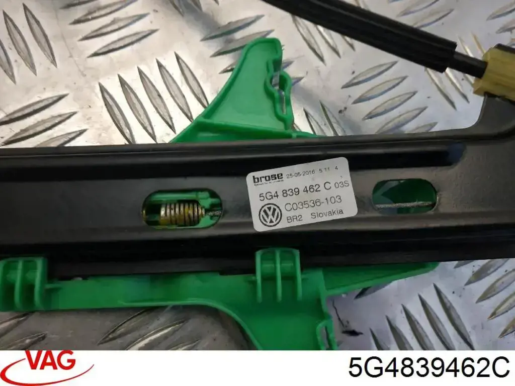 5G4839462C VAG Mecanismo de acionamento de vidro da porta traseira direita