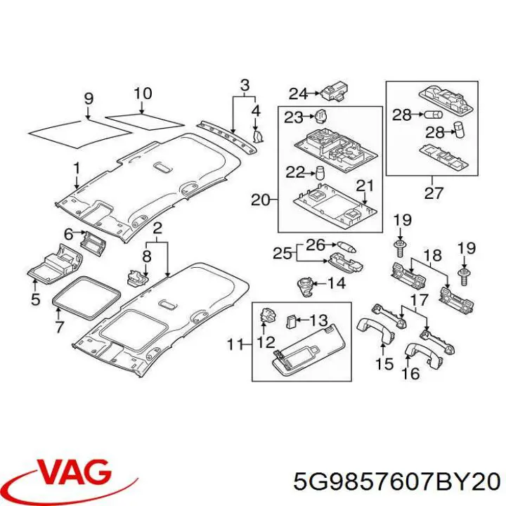  VAG 5G9857607CY20 preço, a partir de 84,01 USD