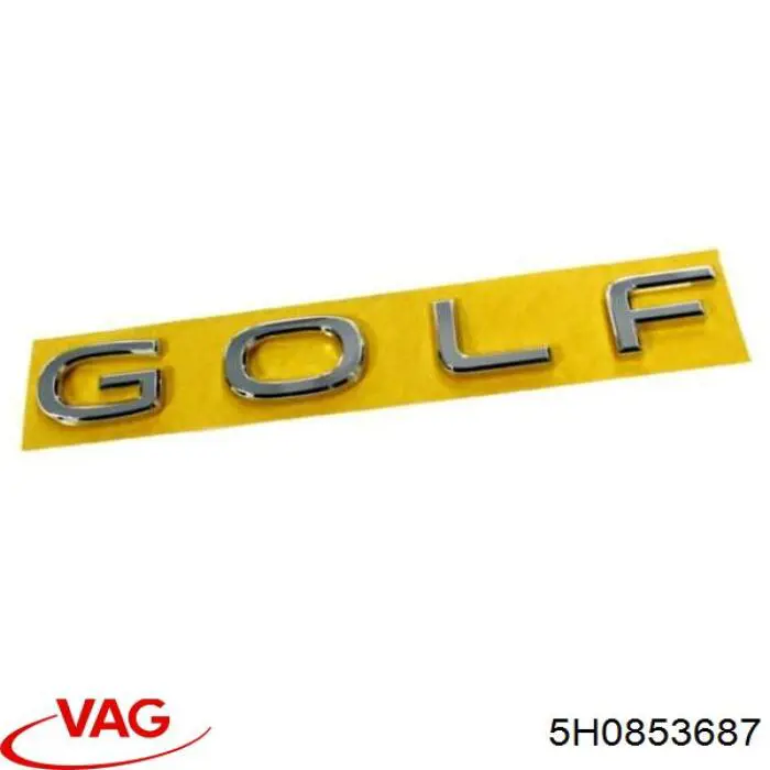 5H0853687 VAG Emblema de tampa de porta-malas (emblema de firma)