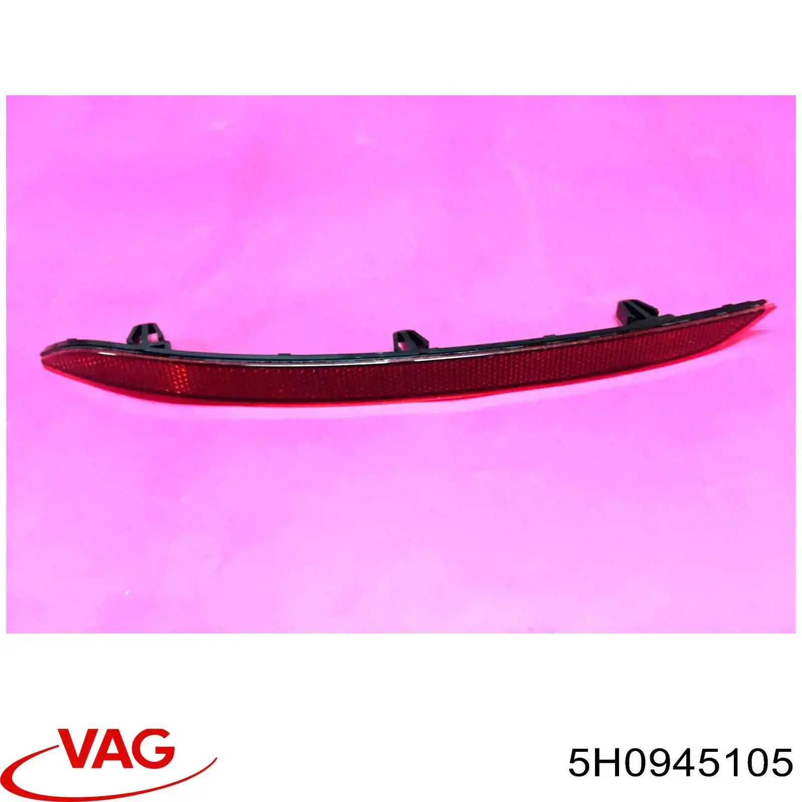 5H0945105 VAG Retrorrefletor (refletor) do pára-choque traseiro esquerdo