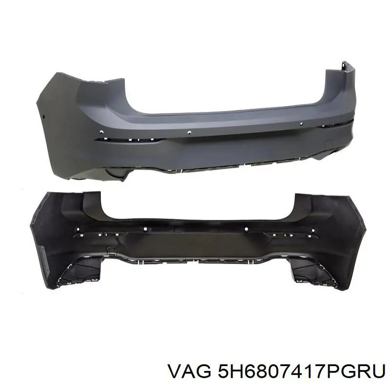Pára-choque traseiro VAG 5H6807417PGRU preço, a partir de 250,24 USD