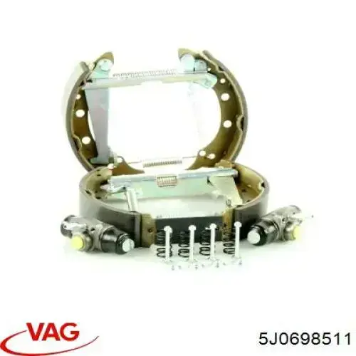 Compre 5J0698511 VAG Sapatas do freio traseiras de tambor
