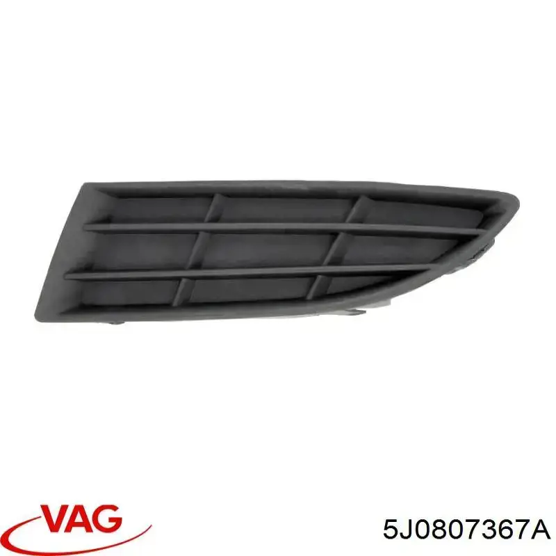 5J0807367A VAG Tampão (grelha) das luzes de nevoeiro do pára-choque dianteiro esquerdo
