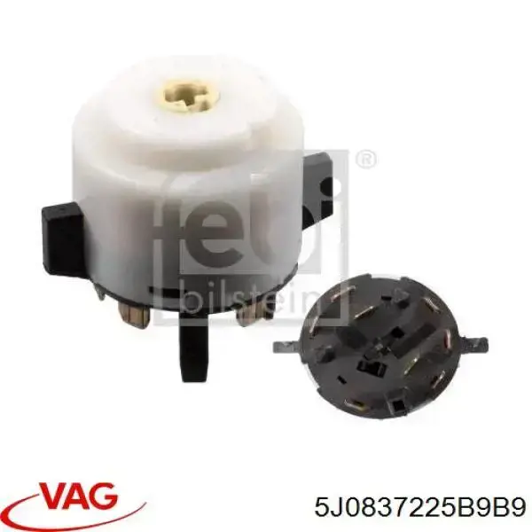 5J0837225B VAG Maçaneta interna esquerda da porta dianteira