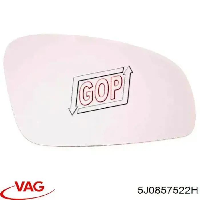 Elemento espelhado do espelho de retrovisão direito VAG 5J0857522H preço, a partir de 18,68 USD