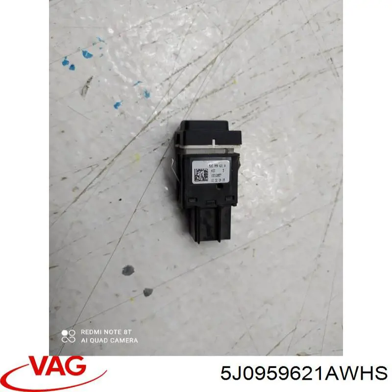 5J0959621WHS VAG Botão de ativação de aquecimento de vidro traseiro