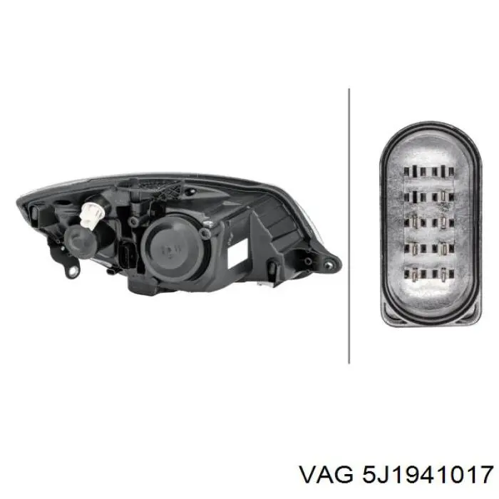 5J1941017 VAG Luz esquerda
