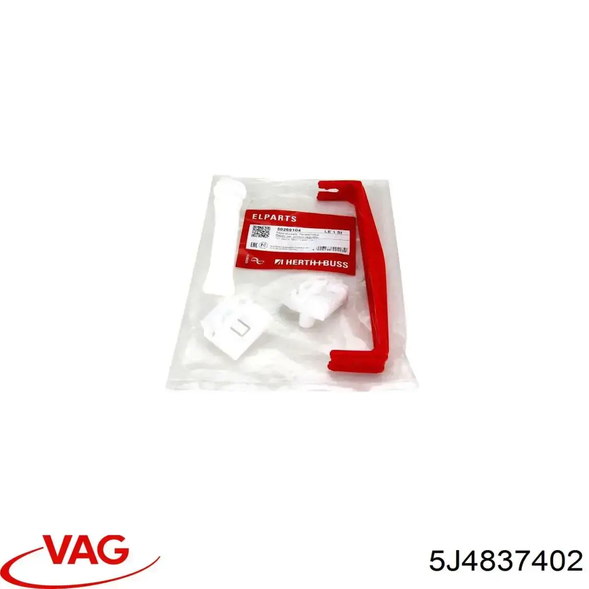 5J4837402 VAG Mecanismo de acionamento de vidro da porta traseira direita