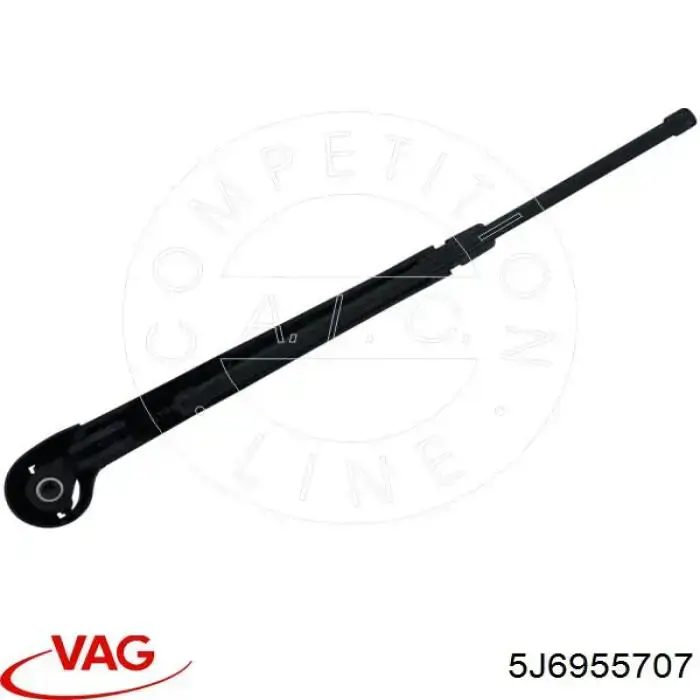 5J6955707 VAG Braço de limpa-pára-brisas de vidro traseiro