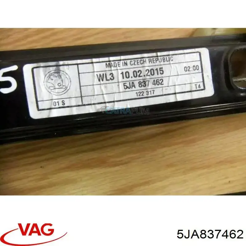 Mecanismo de acionamento de vidro da porta dianteira direita VAG 5JA837462 preço, a partir de 73,21 USD