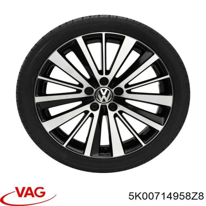 Discos de roda de aleação ligeira (de aleação ligeira, de titânio) VAG 5K00714958Z8 preço, a partir de 220,88 USD