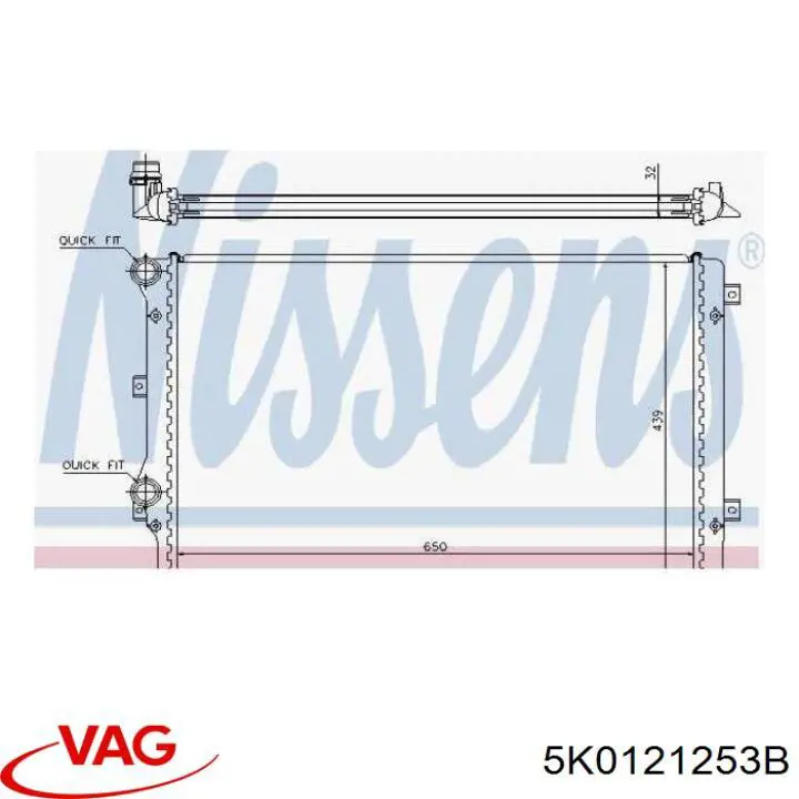 Radiador de esfriamento de motor VAG 5K0121253B preço, a partir de 88,34 USD