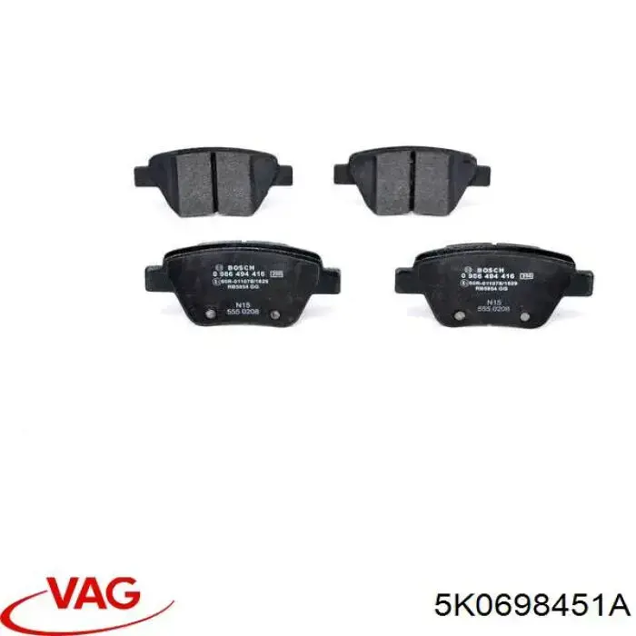 Sapatas do freio traseiras de disco VAG 5K0698451A preço, a partir de 33,23 USD