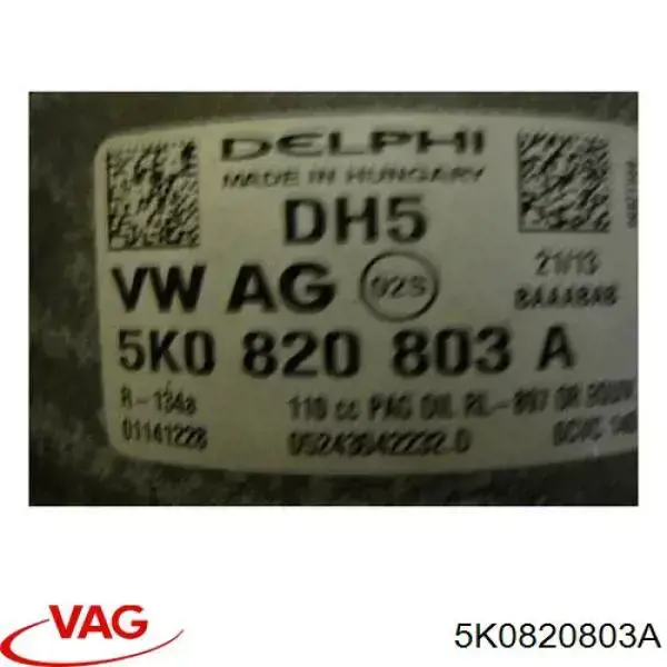 Compressor de aparelho de ar condicionado VAG 5K0820803A preço, a partir de 148,84 USD