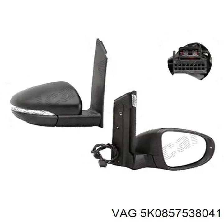 5K0857538041 VAG Espelho de retrovisão direito
