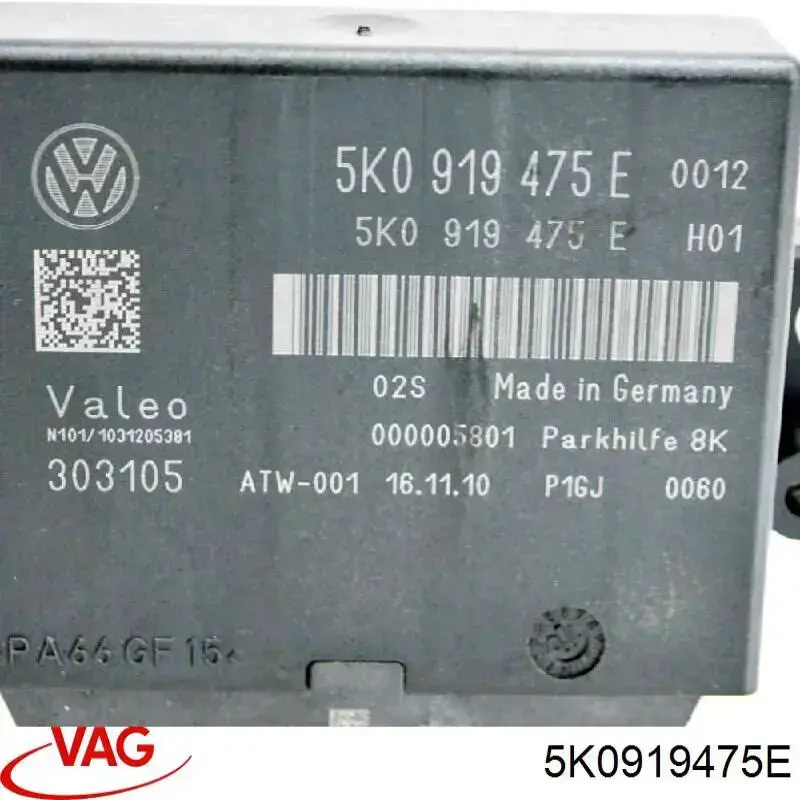 Módulo de direção (Centralina eletrônica) de sensor de estacionamento VAG 5K0919475E preço, a partir de 177,36 USD