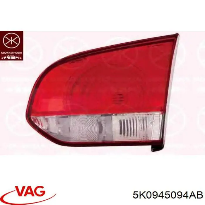 Compre 5K0945094AB VAG Lanterna traseira direita interna