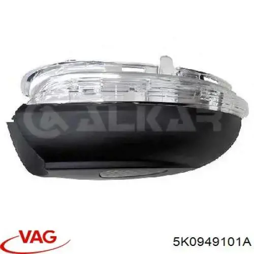 Pisca-pisca de espelho esquerdo VAG 5K0949101A preço, a partir de 48,51 USD