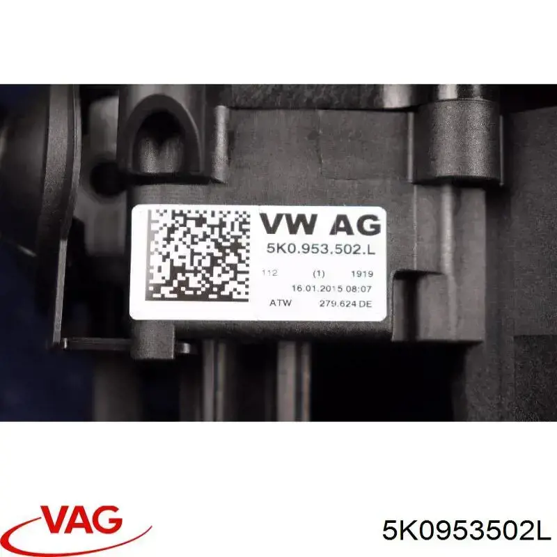 5K0953502L VAG Comutador instalado na coluna da direção, montado