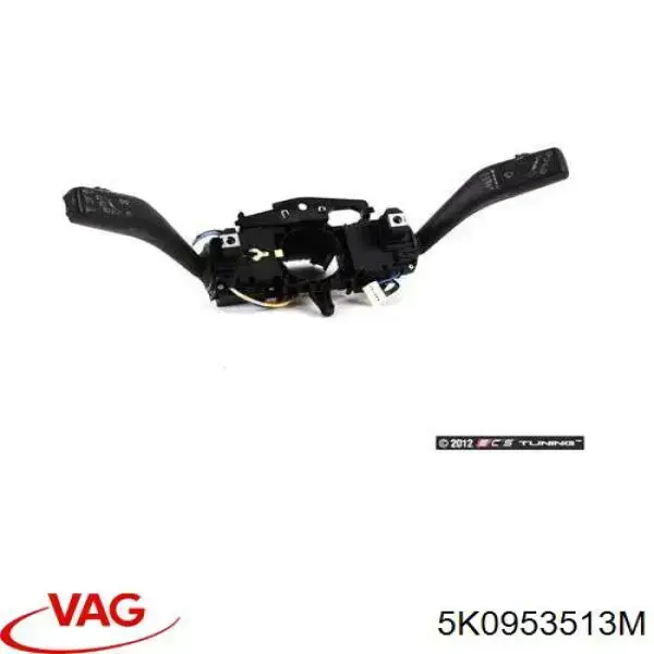 5K0953513M VAG Comutador instalado na coluna da direção, montado