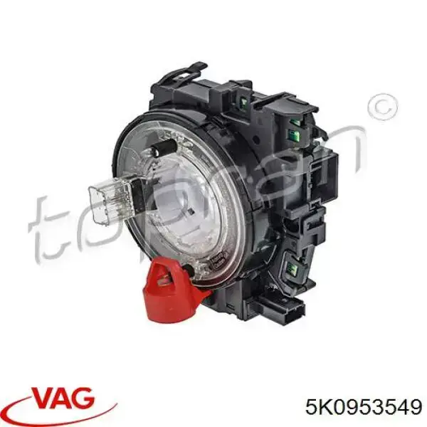 Anel AIRBAG de contato, cabo plano do volante 5K0953549 VAG