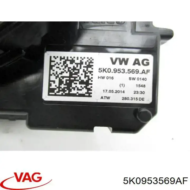 Compre 5K0953569AF VAG Anel AIRBAG de contato, cabo plano do volante