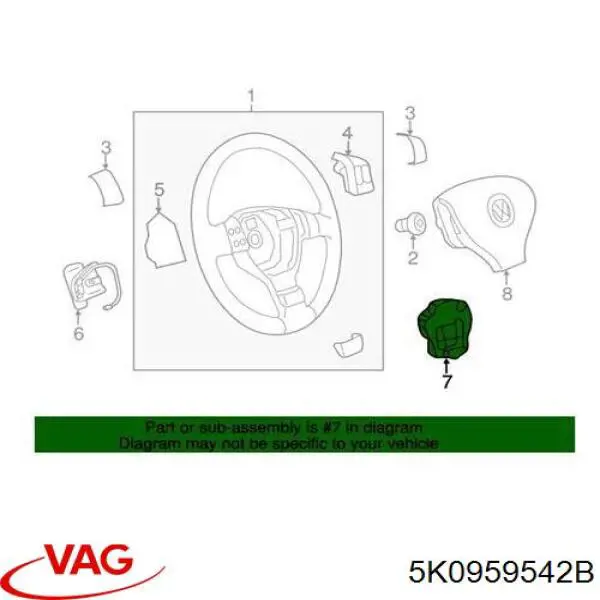 Módulo de direção (Centralina eletrônica) do volante de direção VAG 5K0959542B preço, a partir de 385,63 USD