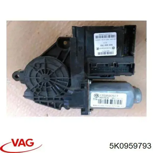 Compre 5K0959793 VAG Motor de acionamento de vidro da porta dianteira esquerda