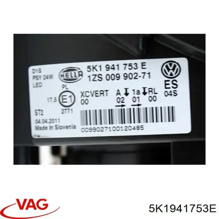 Compre 5K1941753E VAG Luz esquerda