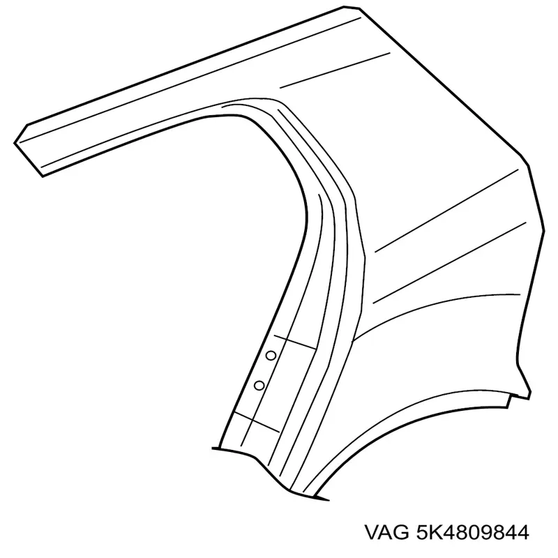 5K4809844 VAG Pára-lama traseiro direito