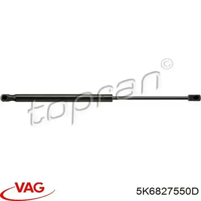 5K6827550D VAG Amortecedor de tampa de porta-malas (de 3ª/5ª porta traseira)