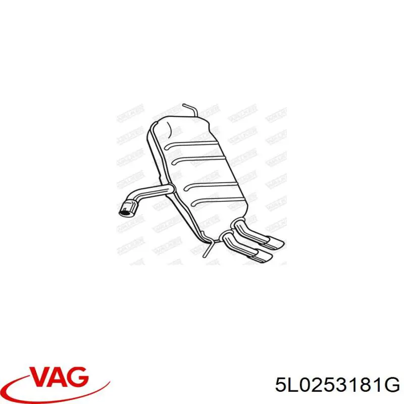 Silenciador, parte central VAG 5L0253181G preço, a partir de 51,36 USD