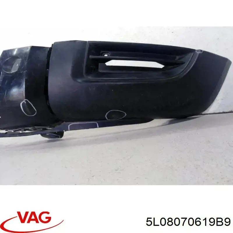 5L08070619B9 VAG Spoiler do pára-choque dianteiro