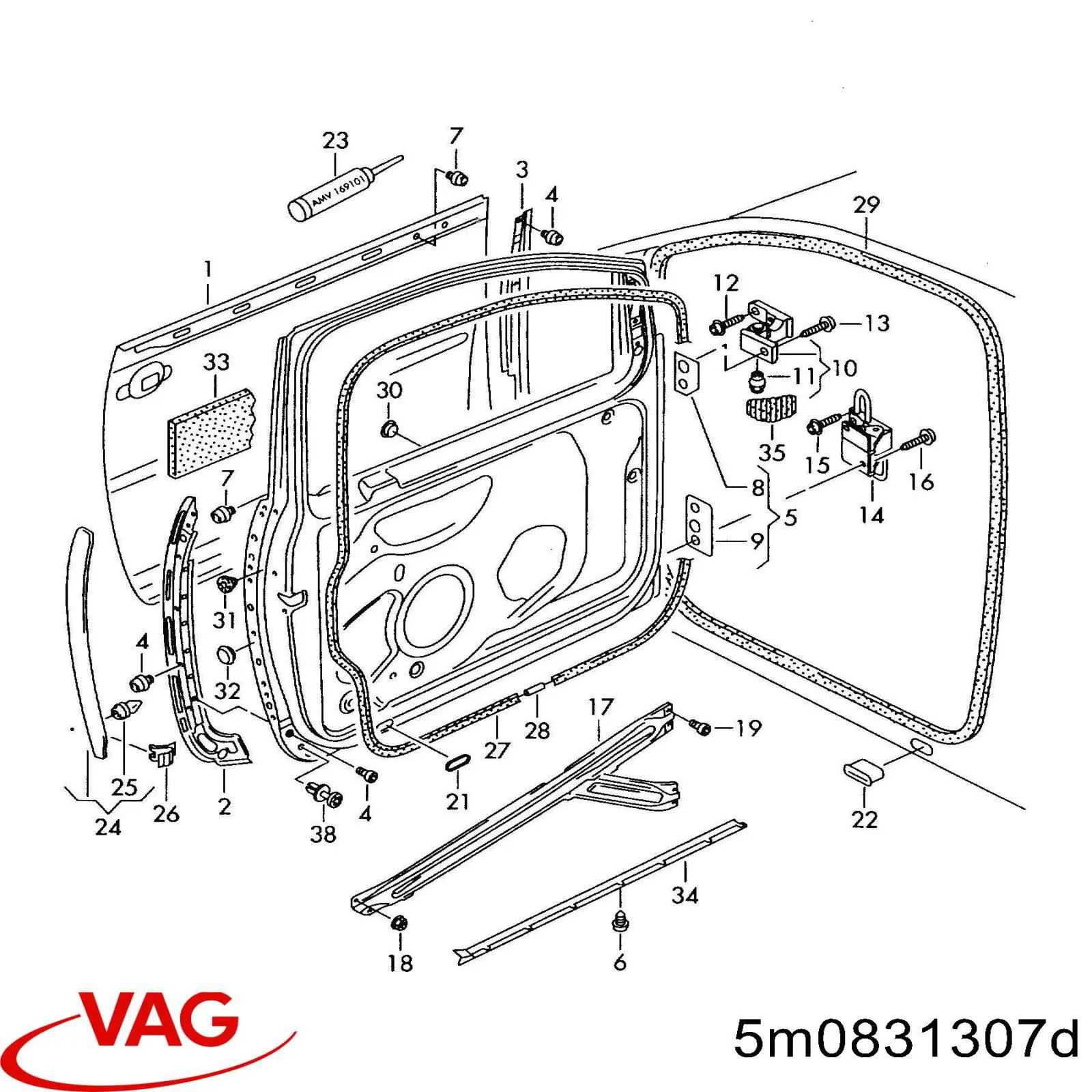  VAG 5M0831307D preço, a partir de 16,53 USD