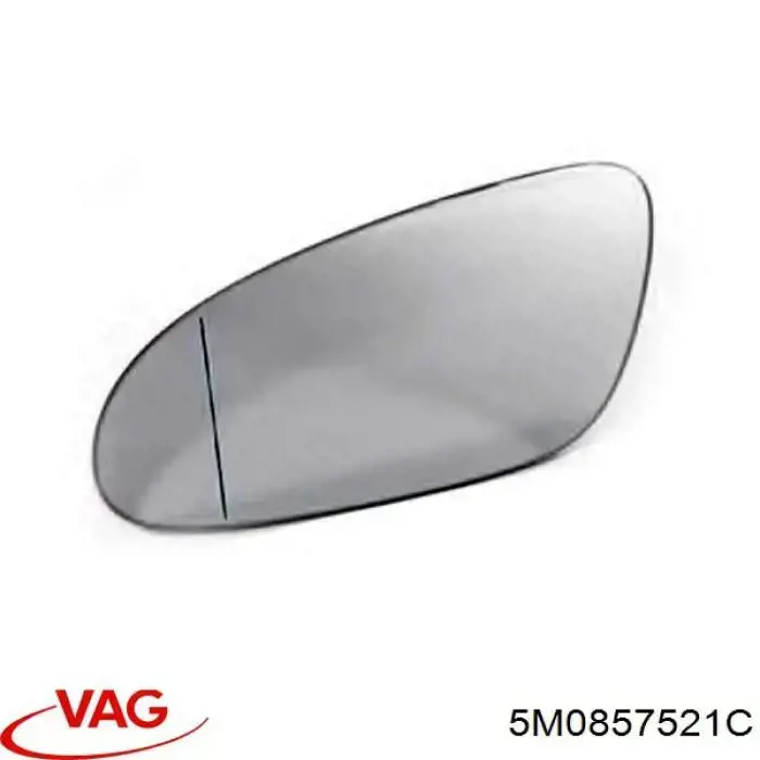 Elemento espelhado do espelho de retrovisão esquerdo VAG 5M0857521C preço, a partir de 29,30 USD