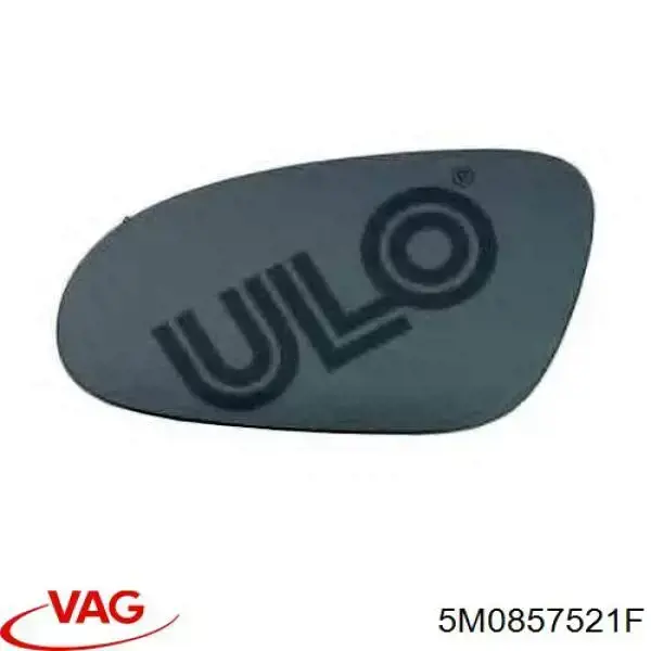 5M0857521F VAG Elemento espelhado do espelho de retrovisão esquerdo