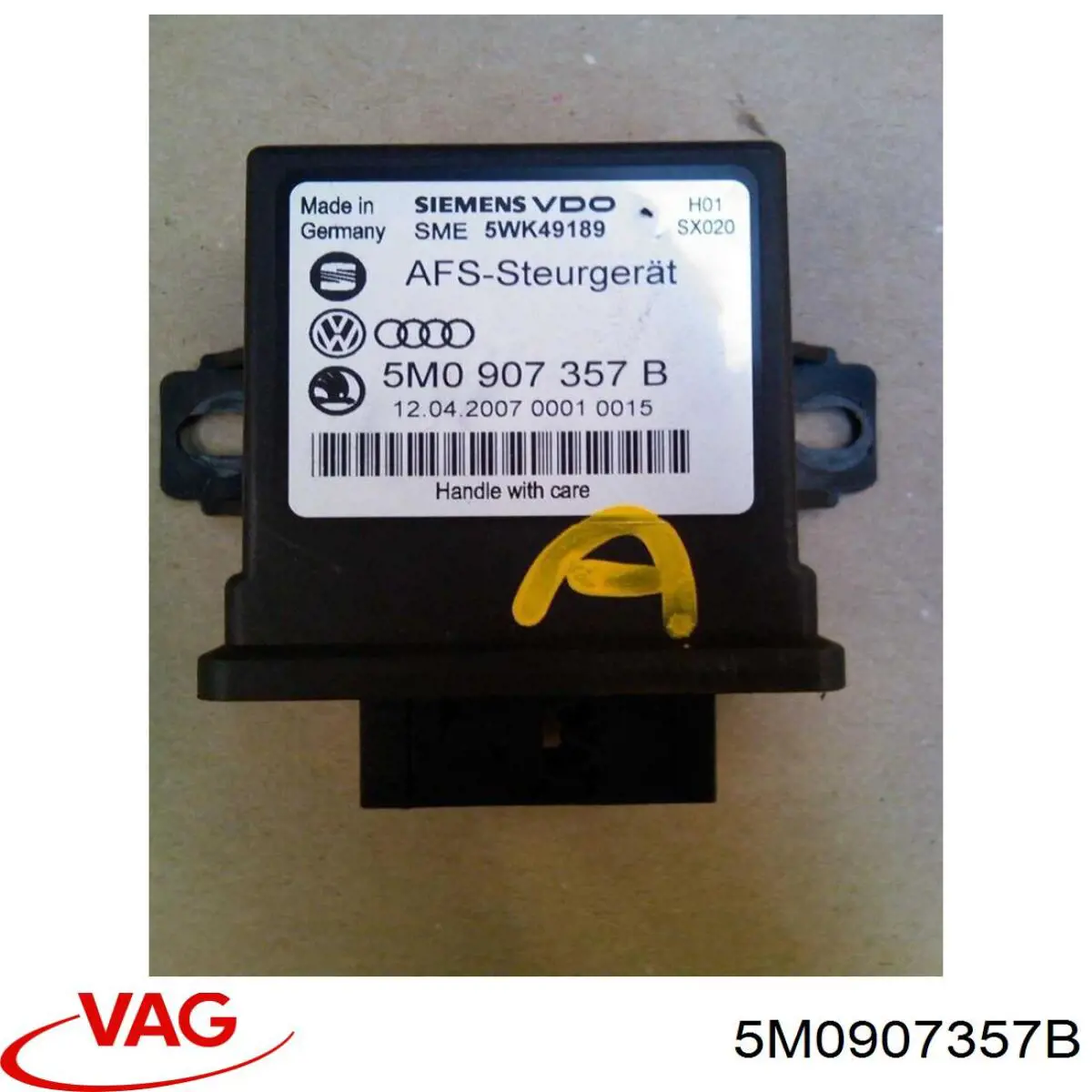 5M0907357B VAG Módulo de direção (Centralina eletrônica) de iluminação adativa