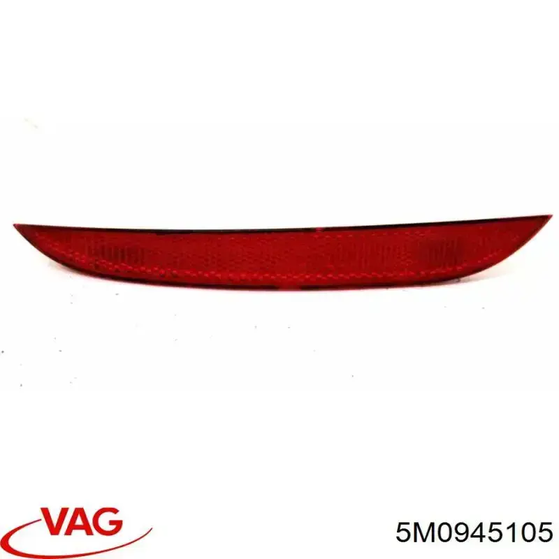 5M0945105 VAG Retrorrefletor (refletor) do pára-choque traseiro esquerdo
