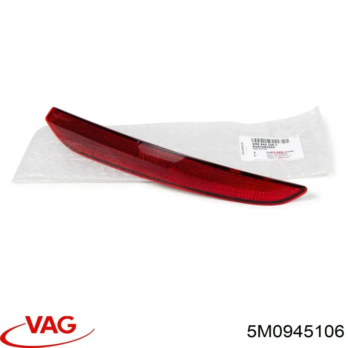 5M0945106 VAG Retrorrefletor (refletor) do pára-choque traseiro direito