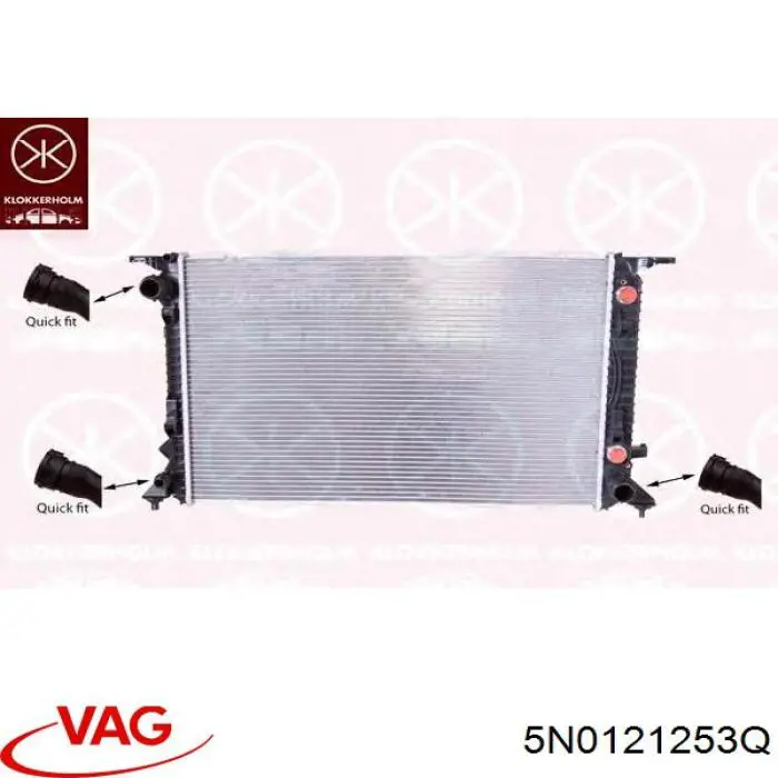 Radiador de esfriamento de motor VAG 5N0121253Q preço, a partir de 184,85 USD