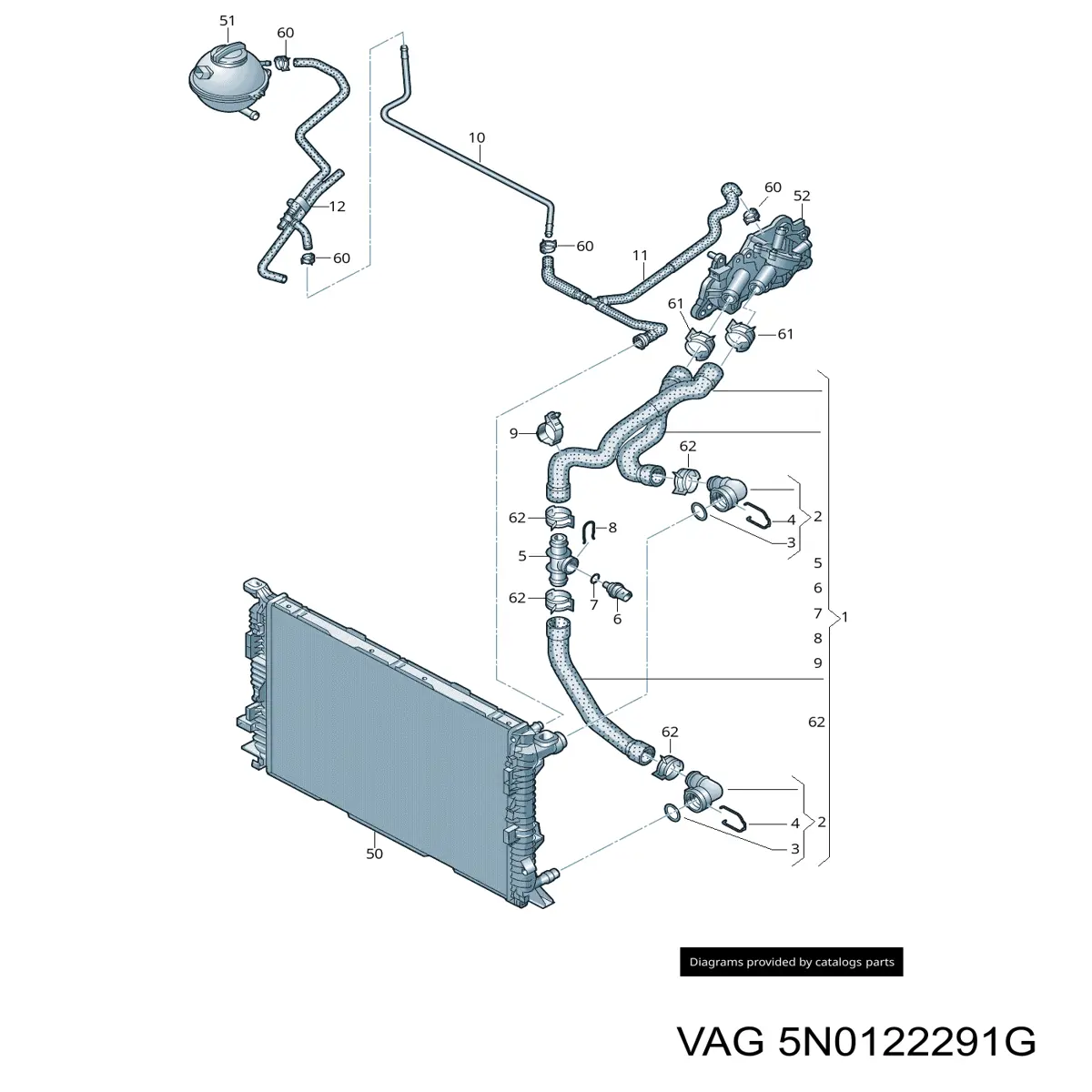 Acoplamento de desmontagem rápida de mangueira do radiador de esfriamento VAG 5N0122291G preço, a partir de 18,22 USD