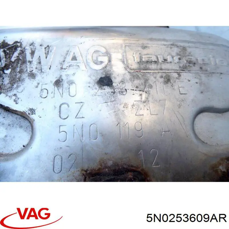 5N0253609AR VAG Silenciador, parte traseira