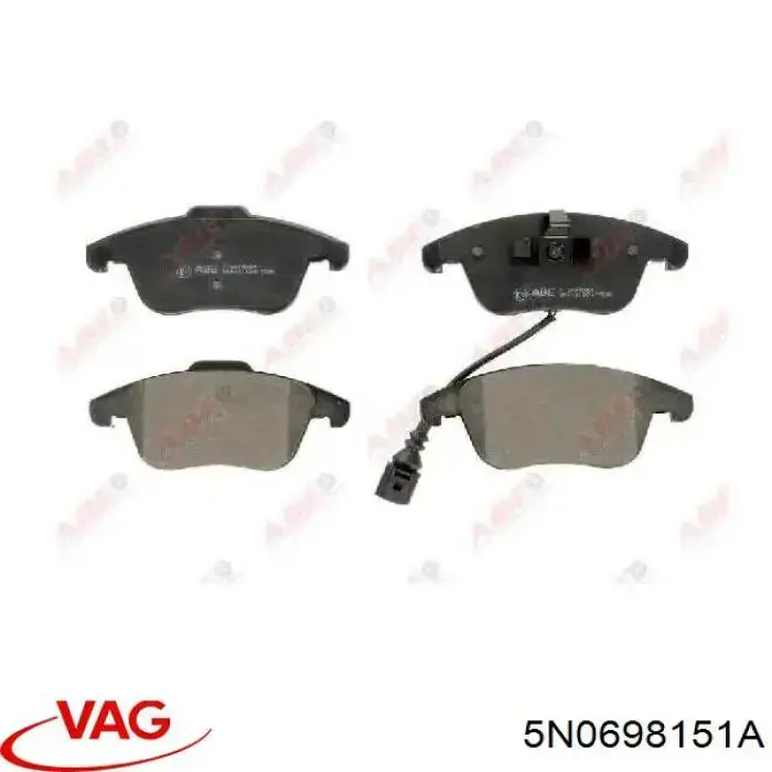Compre 5N0698151A VAG Sapatas do freio dianteiras de disco