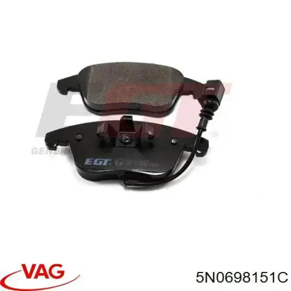 Sapatas do freio dianteiras de disco VAG 5N0698151C preço, a partir de 42,86 USD