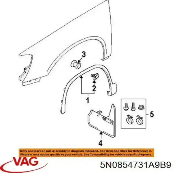 Expansor (placa sobreposta) de arco do pára-lama dianteiro esquerdo Polcar 9585015 preço, a partir de 23,02 USD