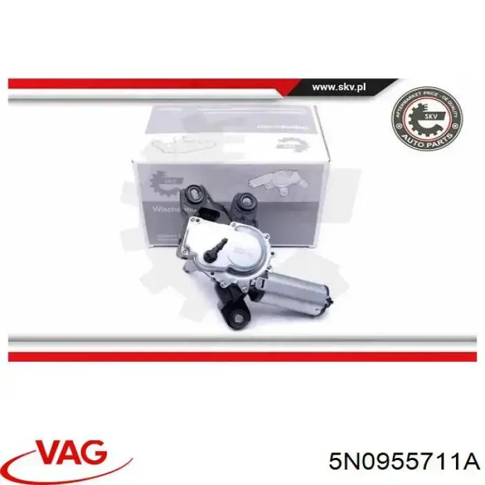 5N0955711A VAG Motor de limpador pára-brisas de vidro traseiro