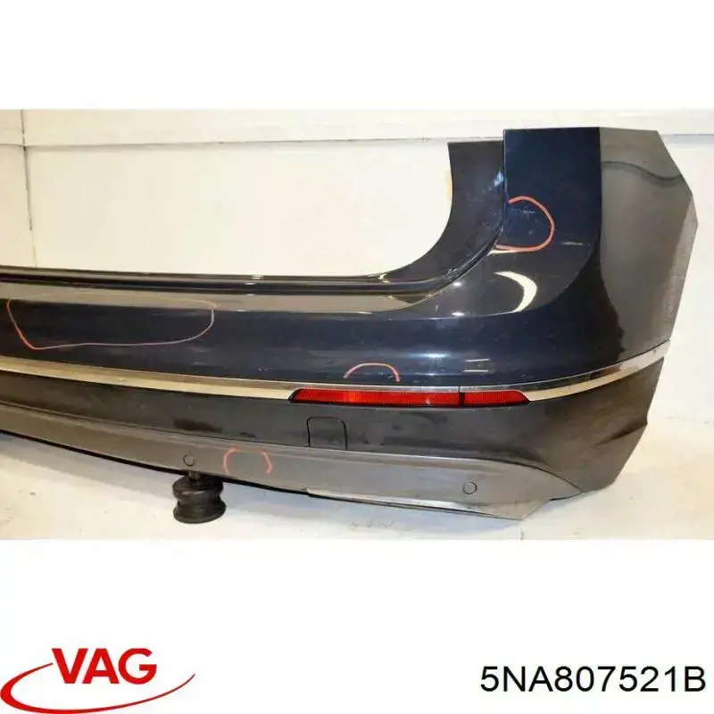 5NA807521B VAG Spoiler do pára-choque dianteiro