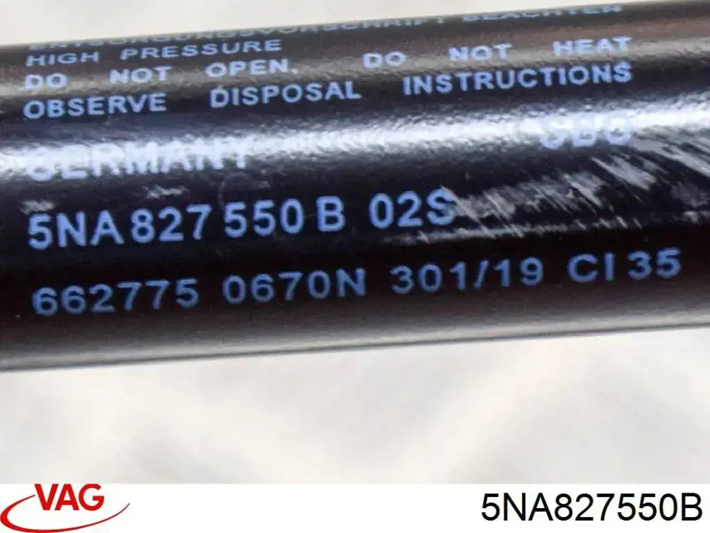 Compre 5NA827550B VAG Amortecedor de tampa de porta-malas (de 3ª/5ª porta traseira)