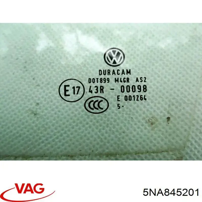 Vidro da porta dianteira esquerda VAG 5NA845201 preço, a partir de 104,12 USD