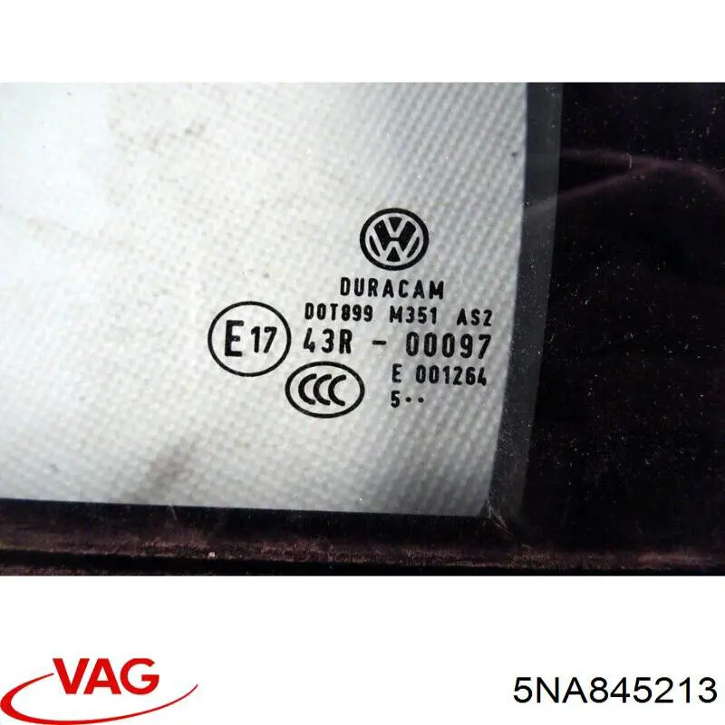 Vidro de janelo da porta traseira esquerda VAG 5NA845213 preço, a partir de 69,39 USD